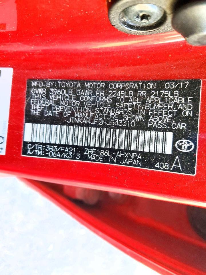 2017 TOYOTA COROLLA