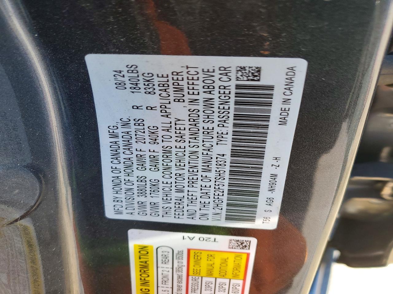 2025 HONDA CIVIC