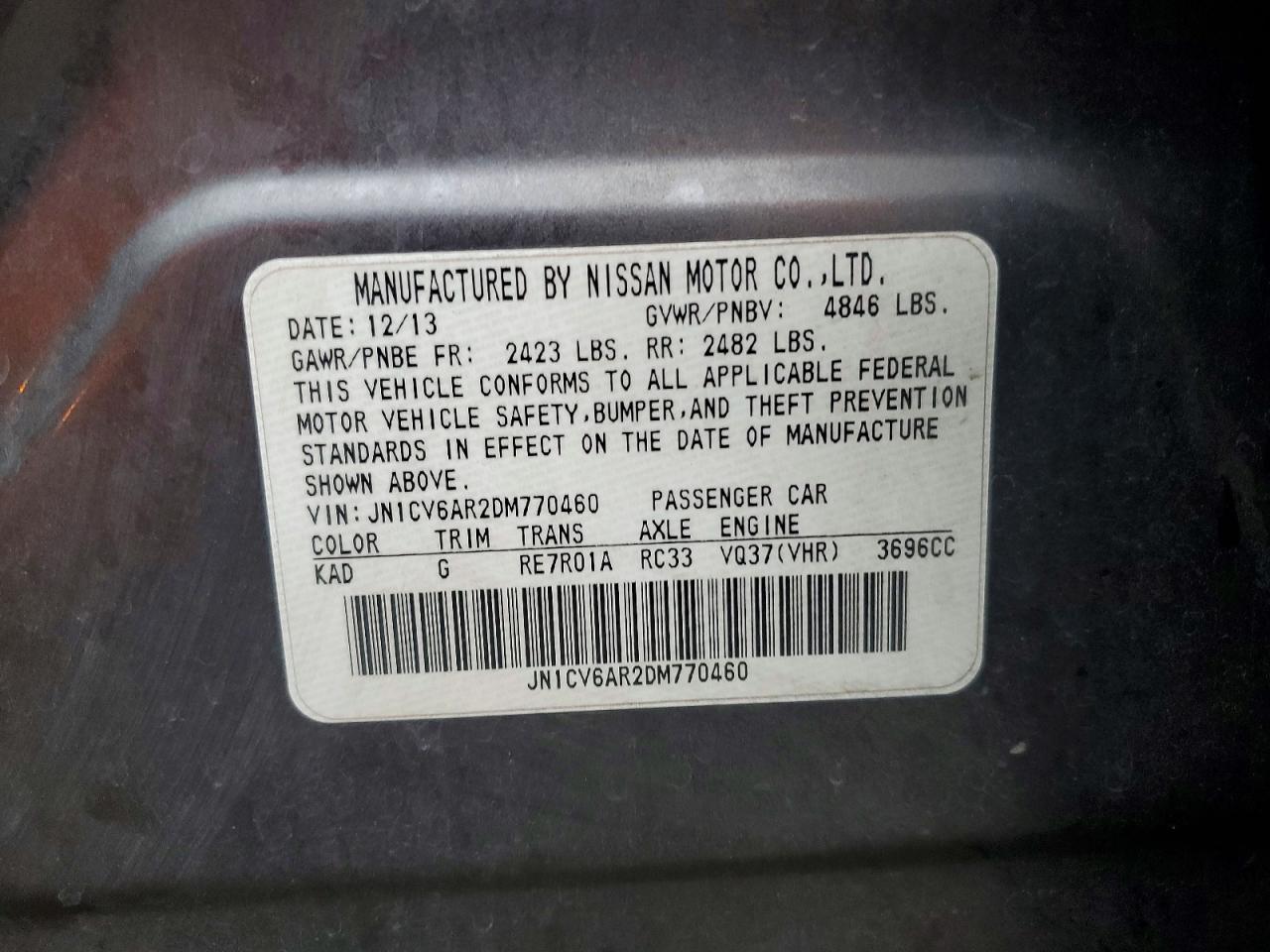 2013 INFINITI G37