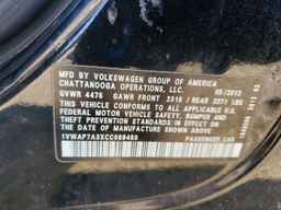 2012 VOLKSWAGEN Passat