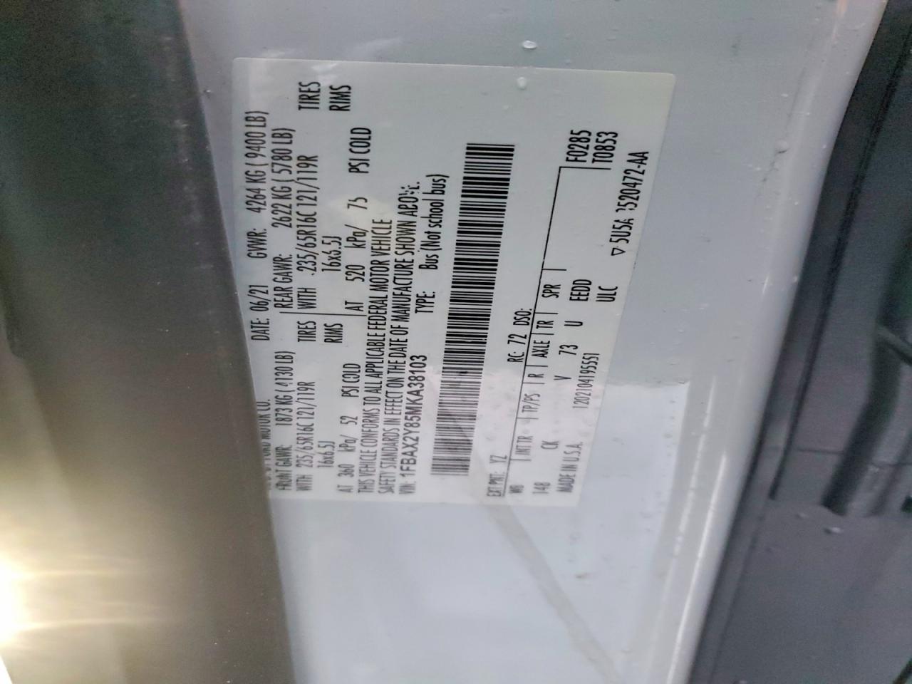 2021 FORD Transit