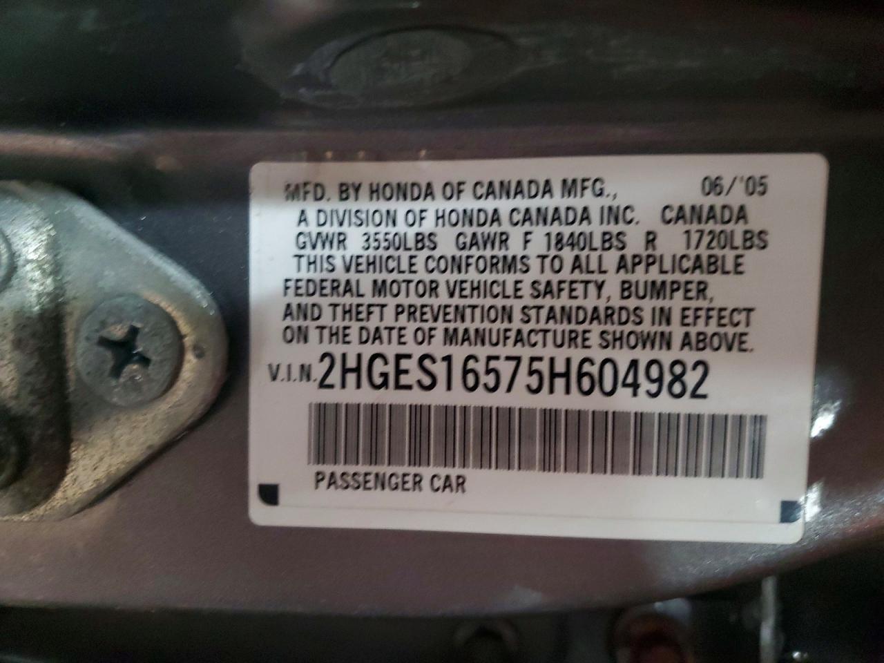 2005 HONDA CIVIC