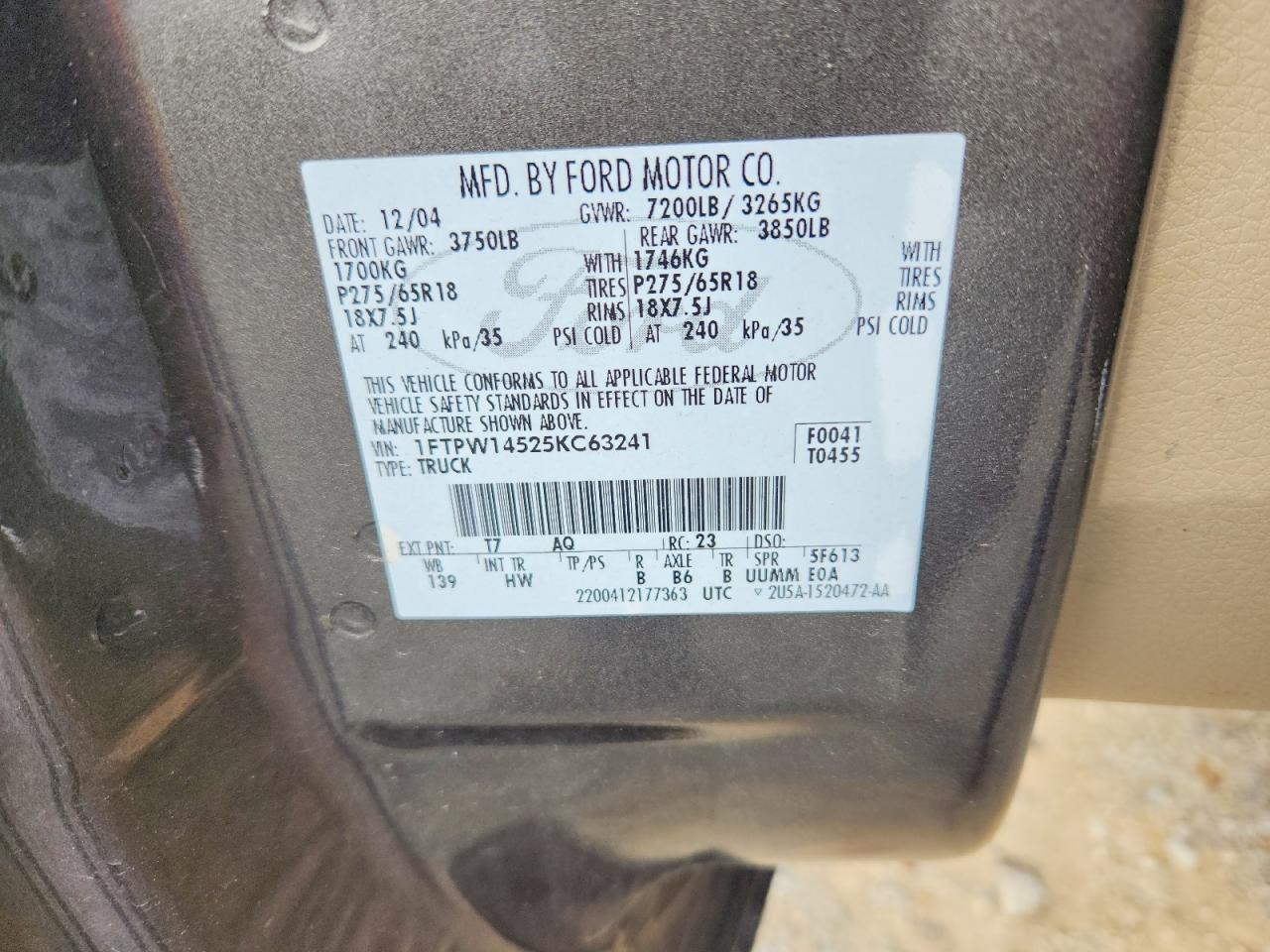 2005 FORD F-150