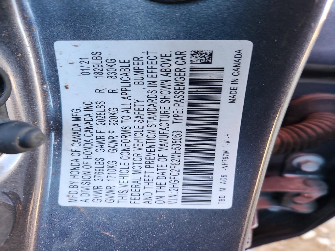 2021 HONDA CIVIC