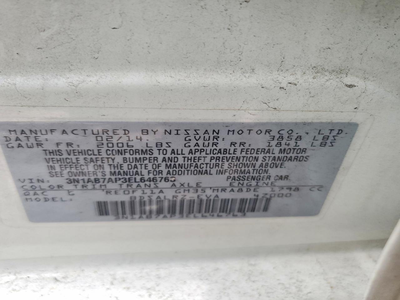 2014 NISSAN SENTRA
