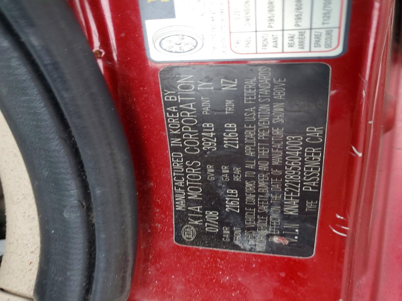 2009 KIA Spectra
