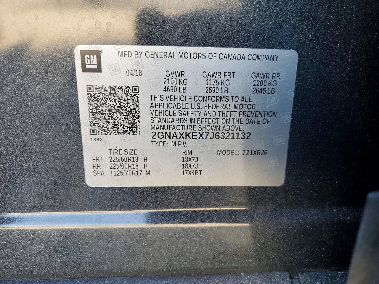 2018 CHEVROLET EQUINOX