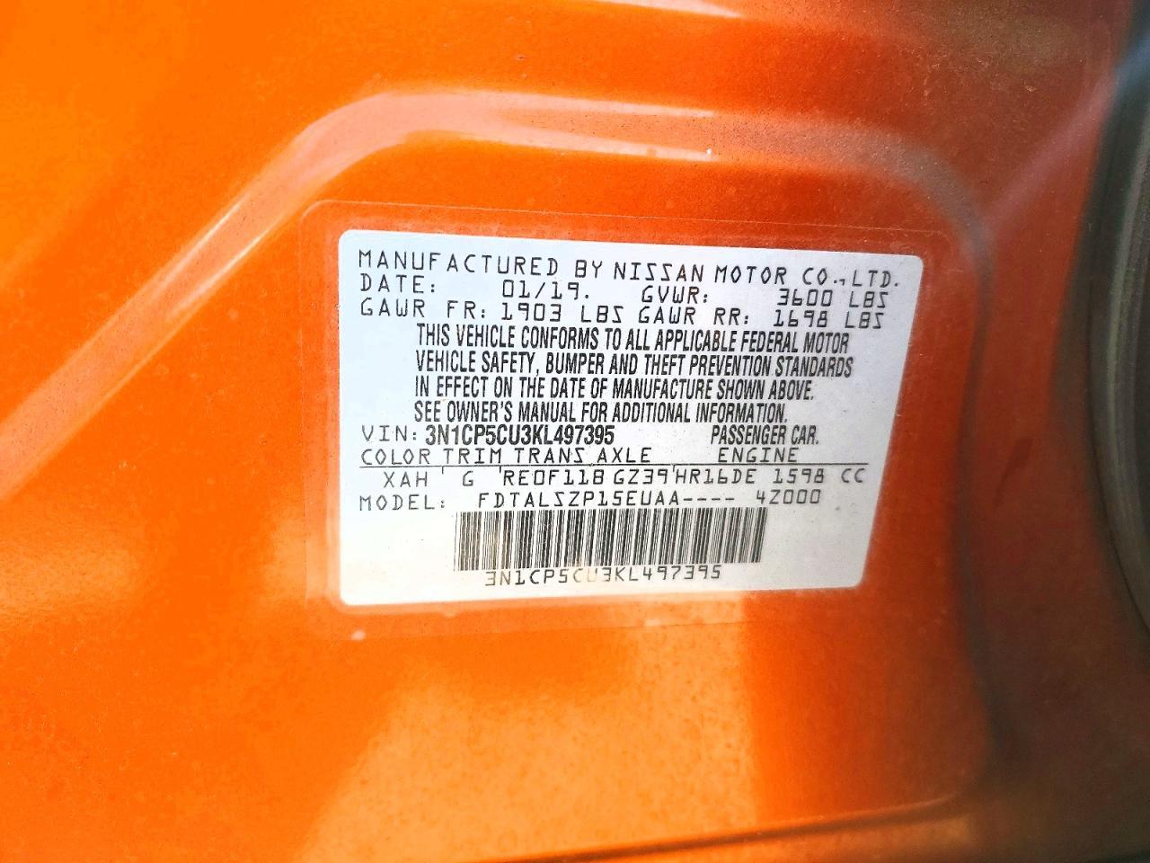 2019 NISSAN KICKS