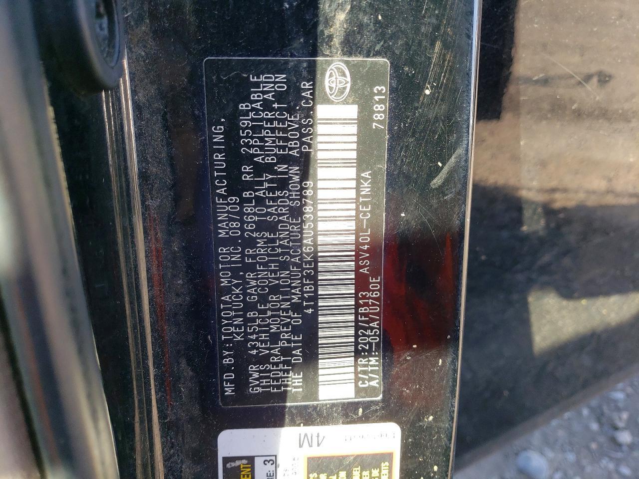 2010 TOYOTA CAMRY