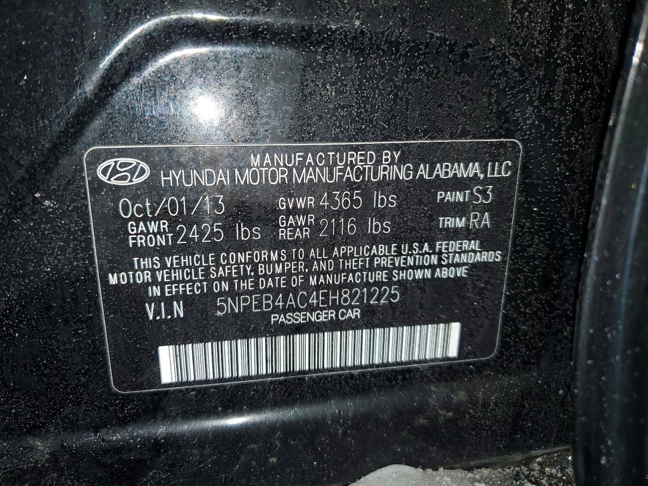 2014 HYUNDAI SONATA