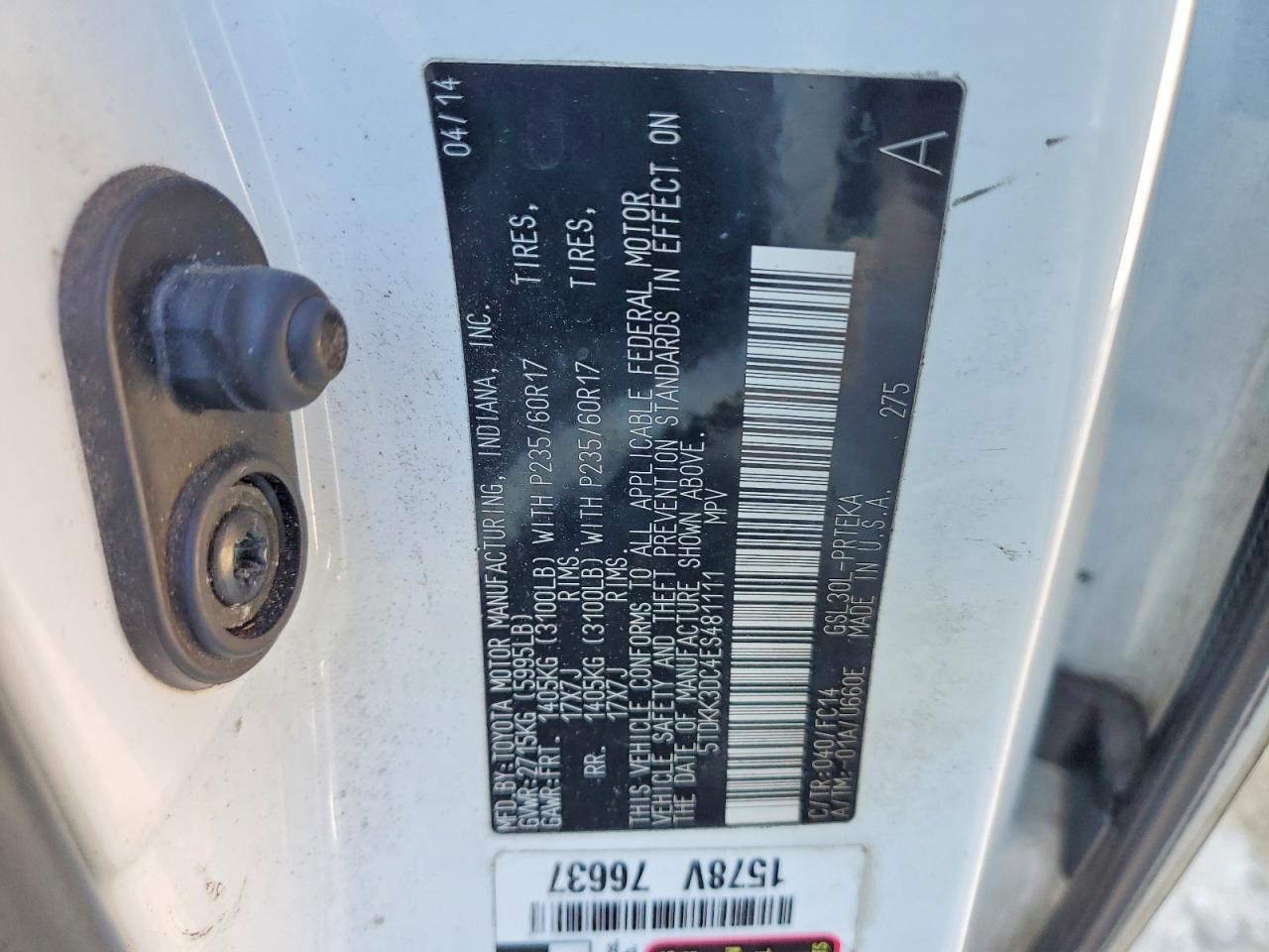 2014 TOYOTA SIENNA