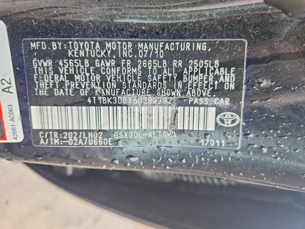 2011 TOYOTA Avalon
