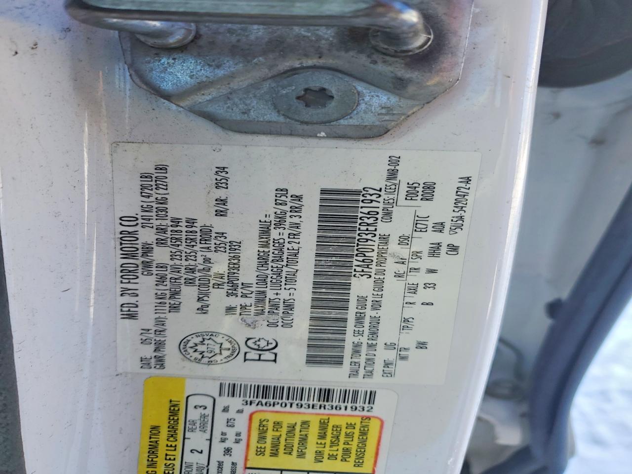 2014 FORD FUSION