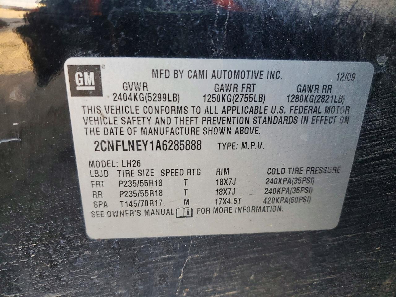 2010 CHEVROLET EQUINOX