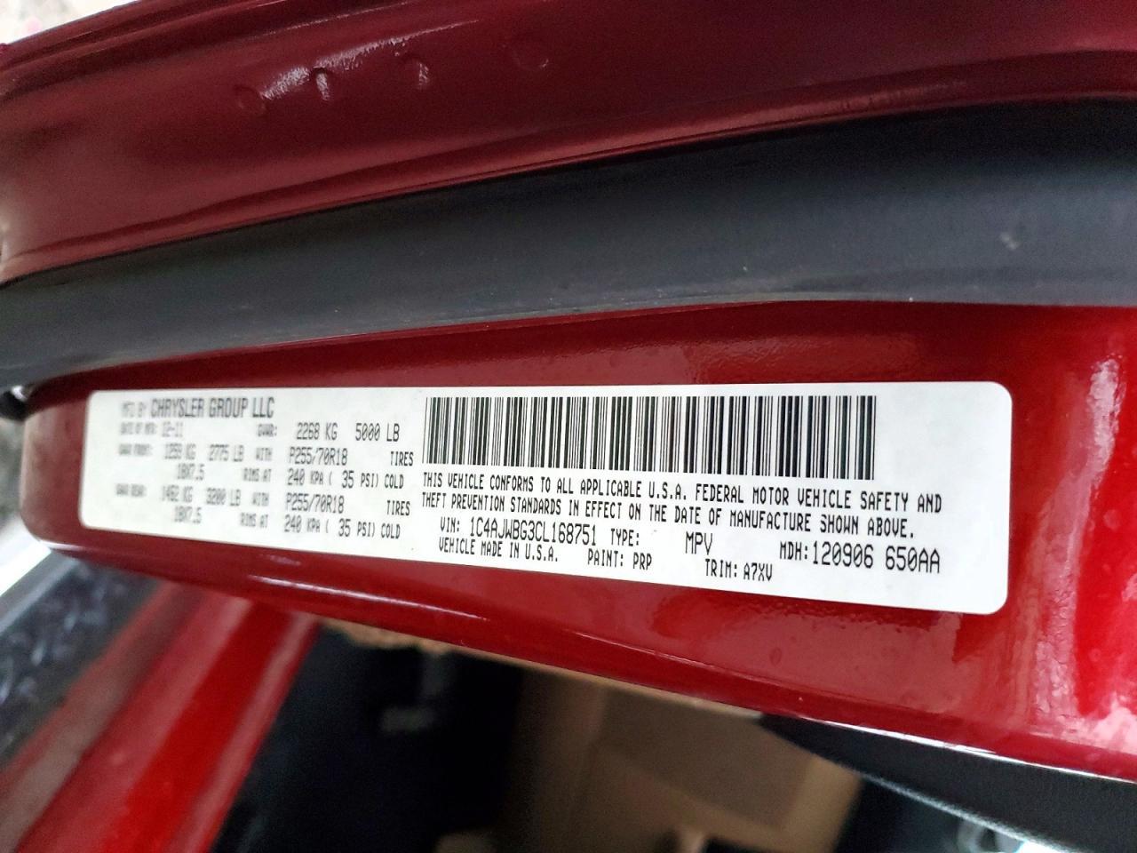 2012 JEEP WRANGLER