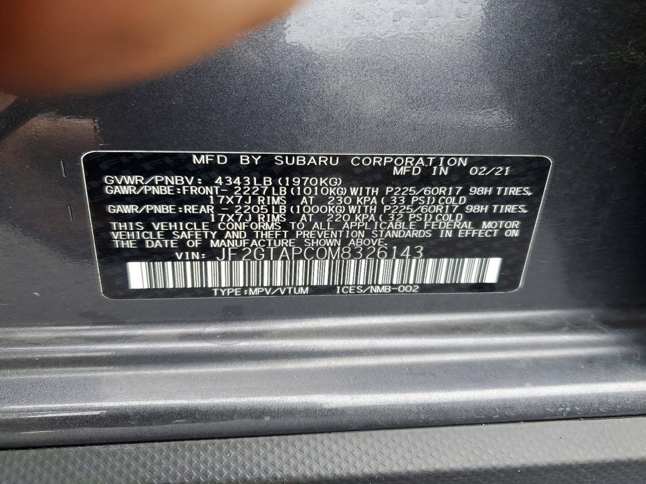 2021 SUBARU Crosstrek