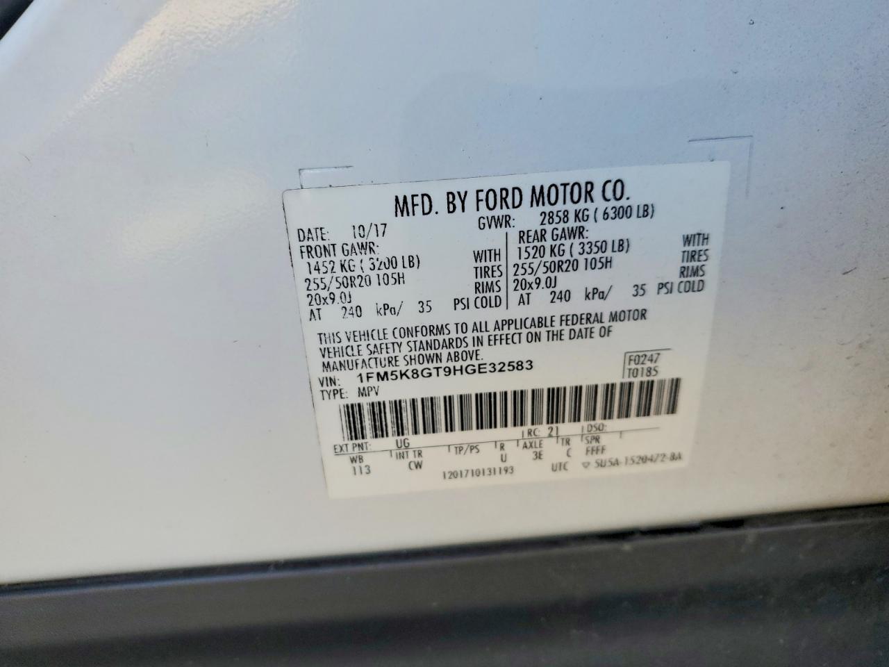 2017 FORD Explorer Sport Trac