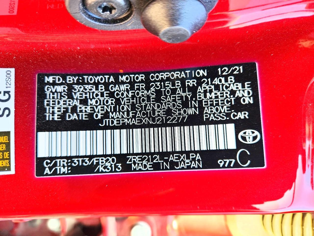 2022 TOYOTA COROLLA
