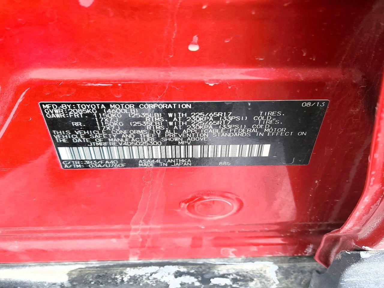2013 TOYOTA RAV4