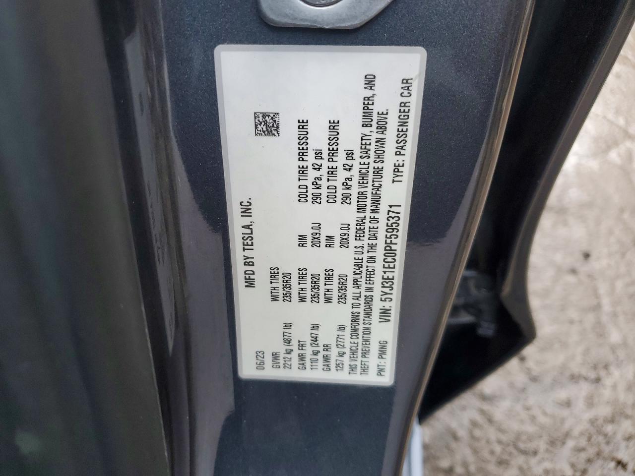 2023 TESLA MODEL 3