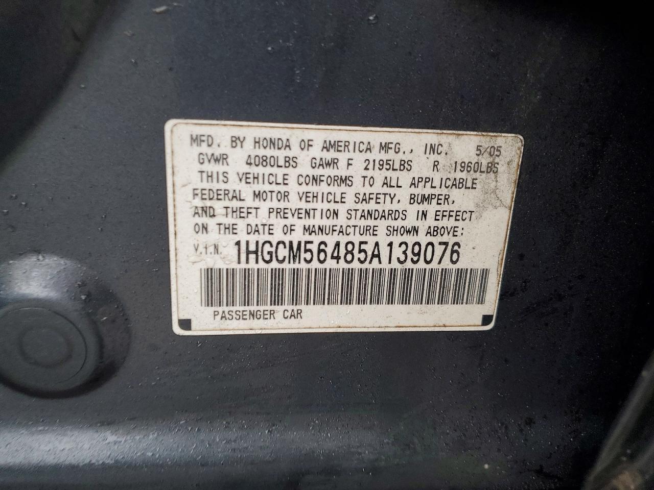 2005 HONDA ACCORD