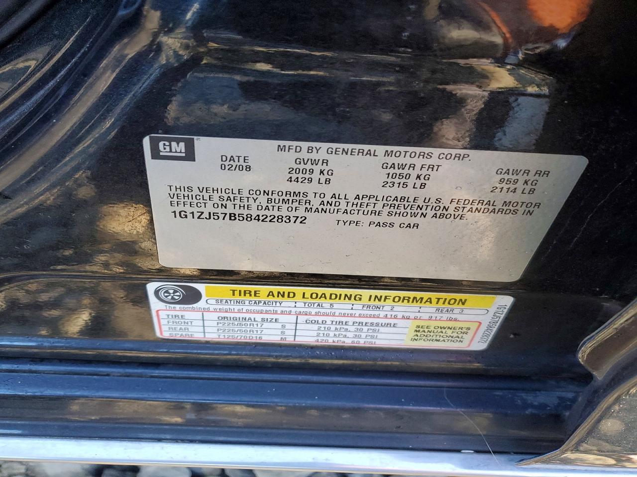 2008 CHEVROLET MALIBU