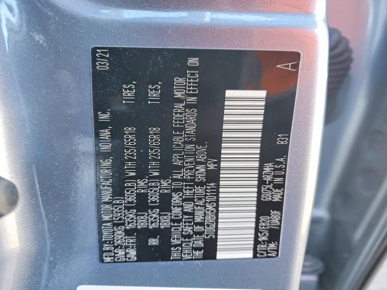 2021 TOYOTA HIGHLANDER