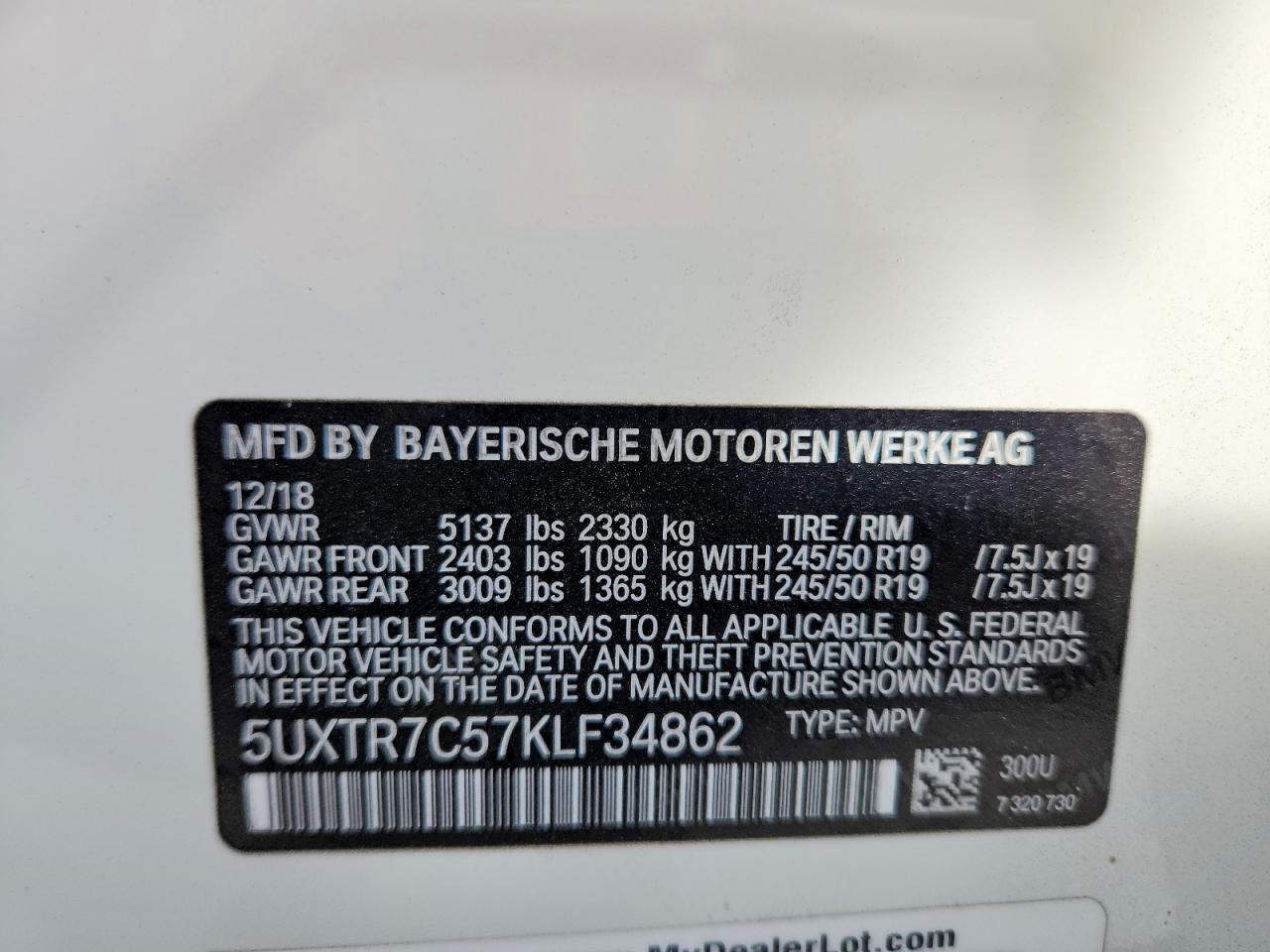 2019 BMW X3