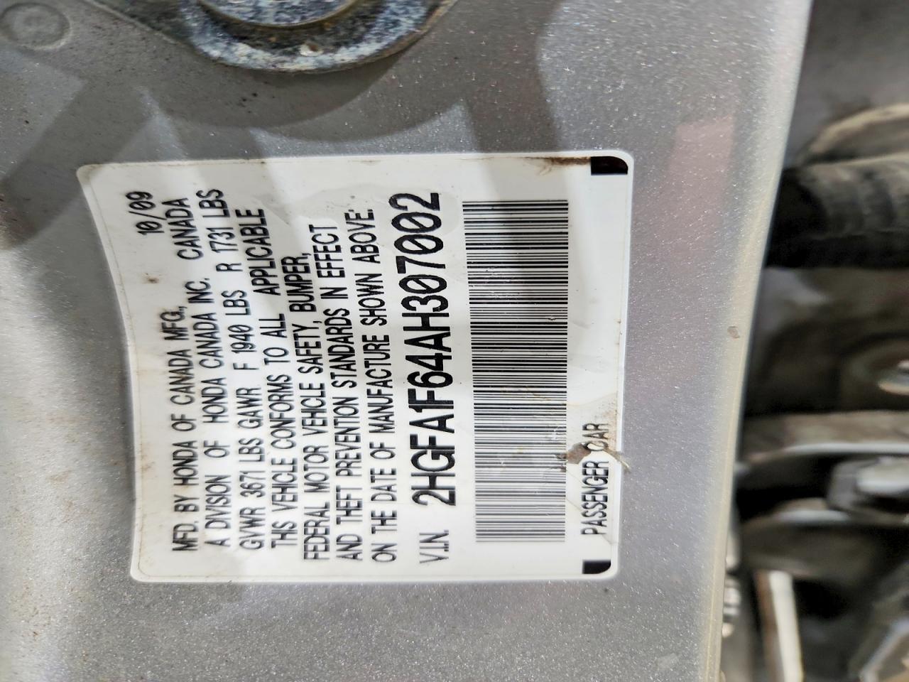 2010 HONDA CIVIC