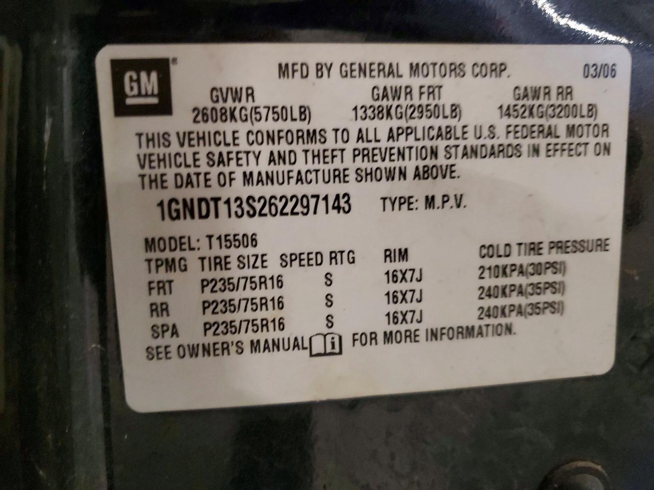 2006 CHEVROLET Trailblazer