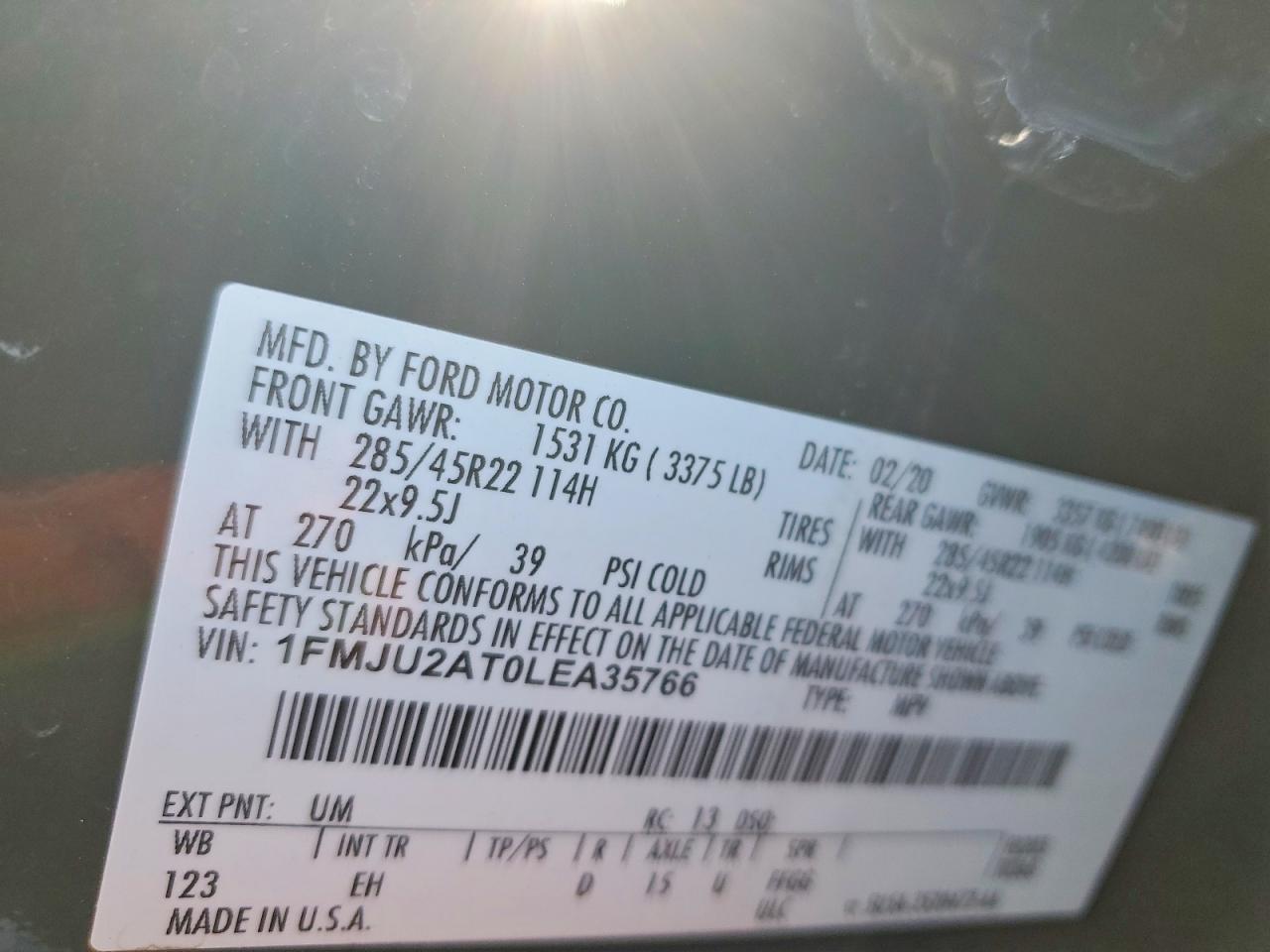 2020 FORD Expedition