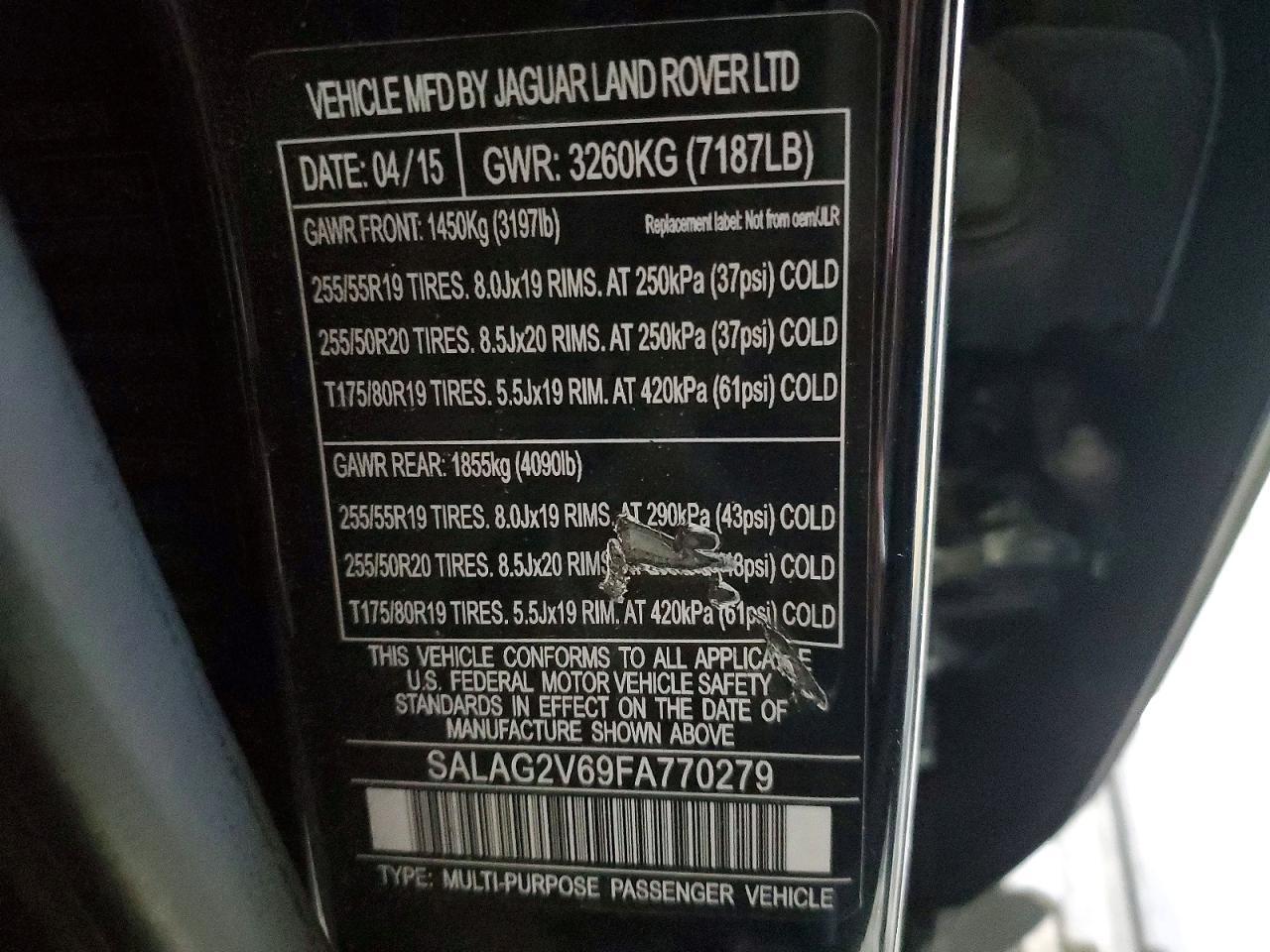 2015 LAND ROVER LR4