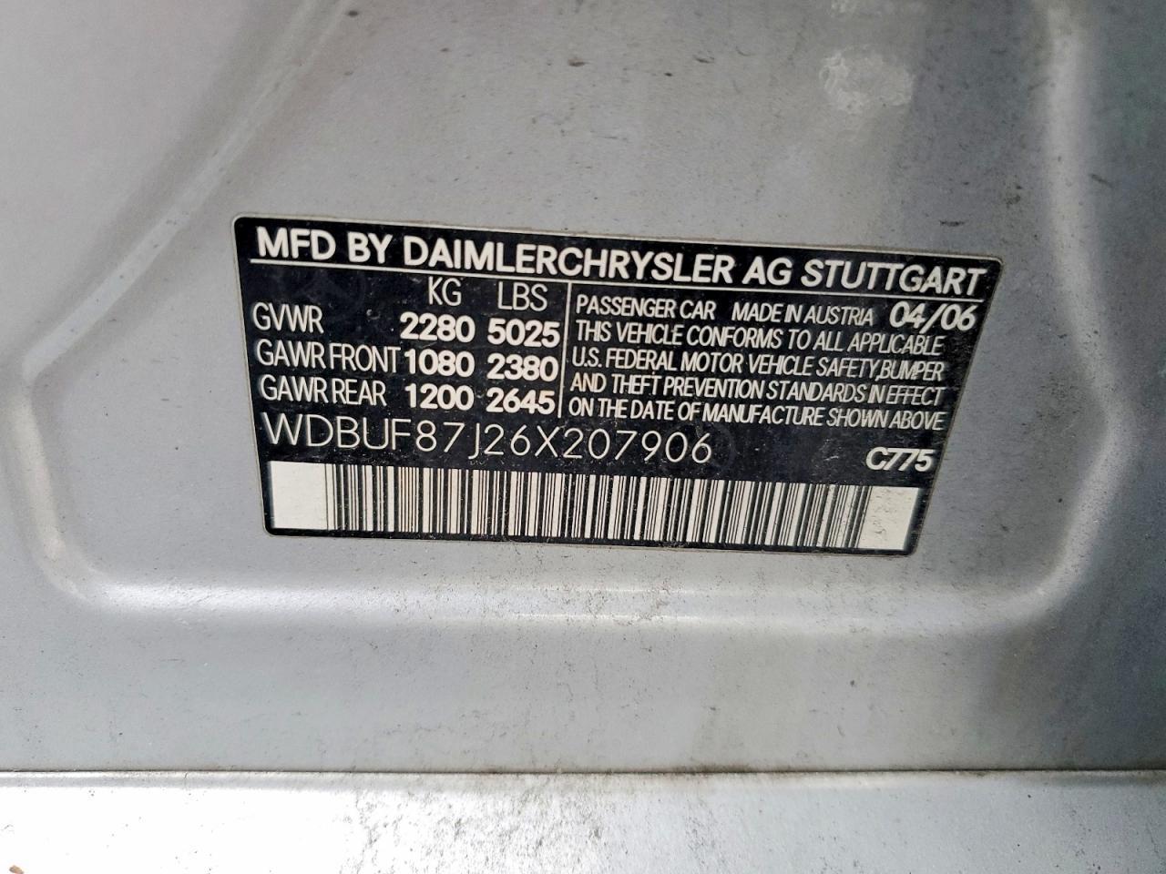 2006 MERCEDES-BENZ E-Class