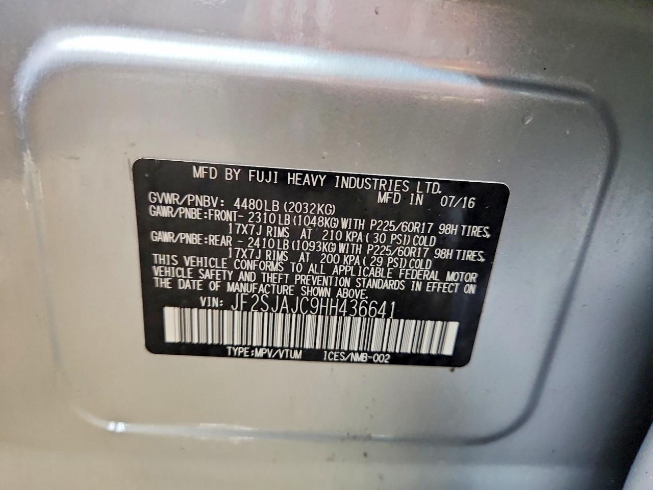 2017 SUBARU FORESTER