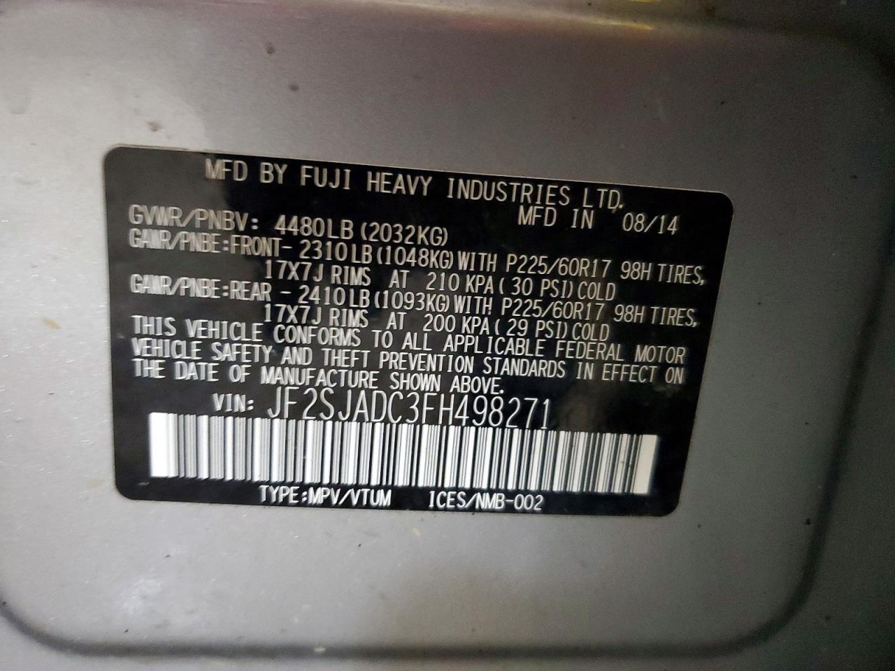 2015 SUBARU FORESTER