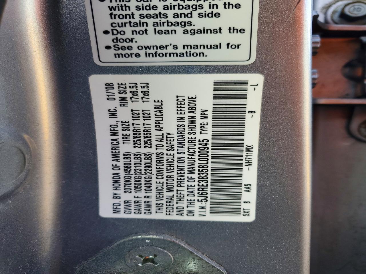 2008 HONDA CR-V
