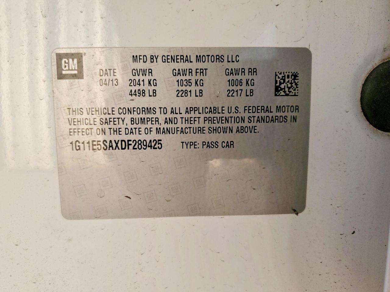 2013 CHEVROLET MALIBU