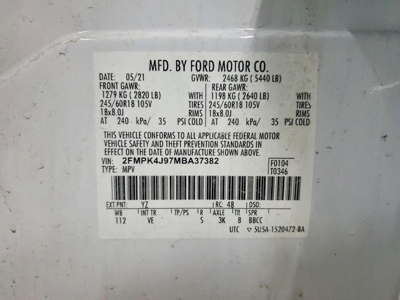 2021 FORD EDGE