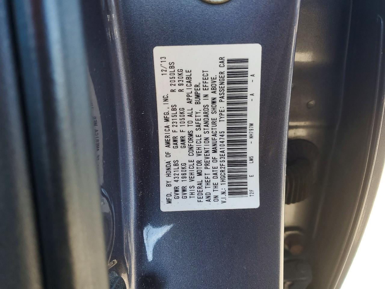 2014 HONDA ACCORD