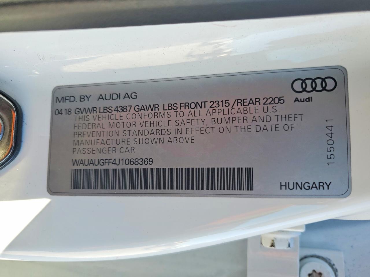 2018 AUDI A3