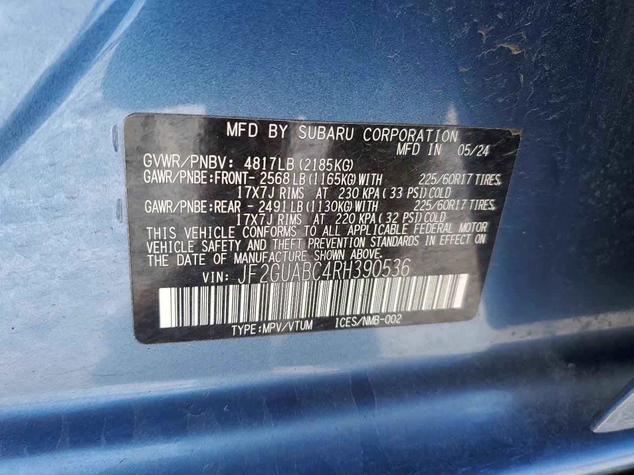 2024 SUBARU Crosstrek