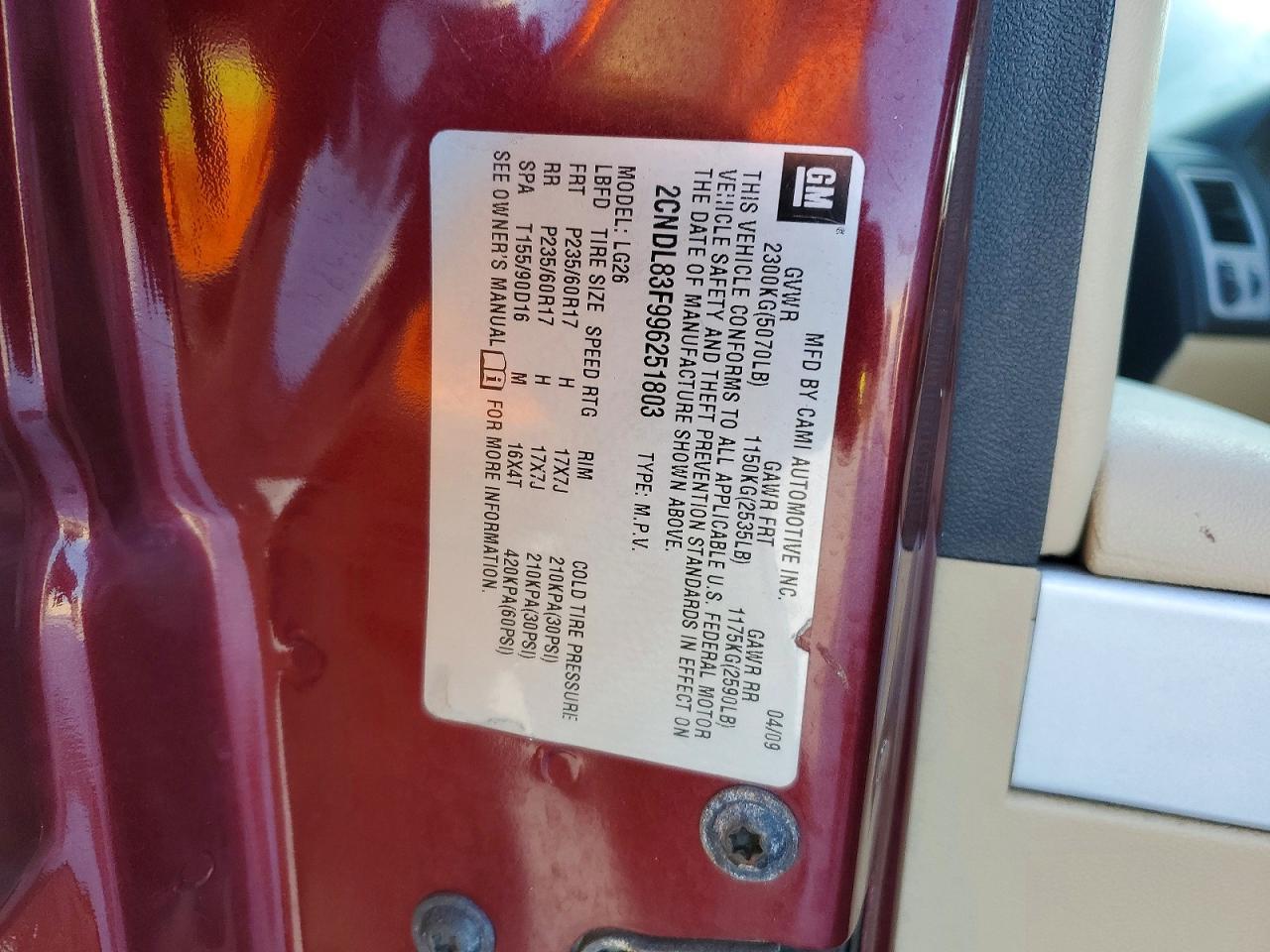 2009 CHEVROLET EQUINOX