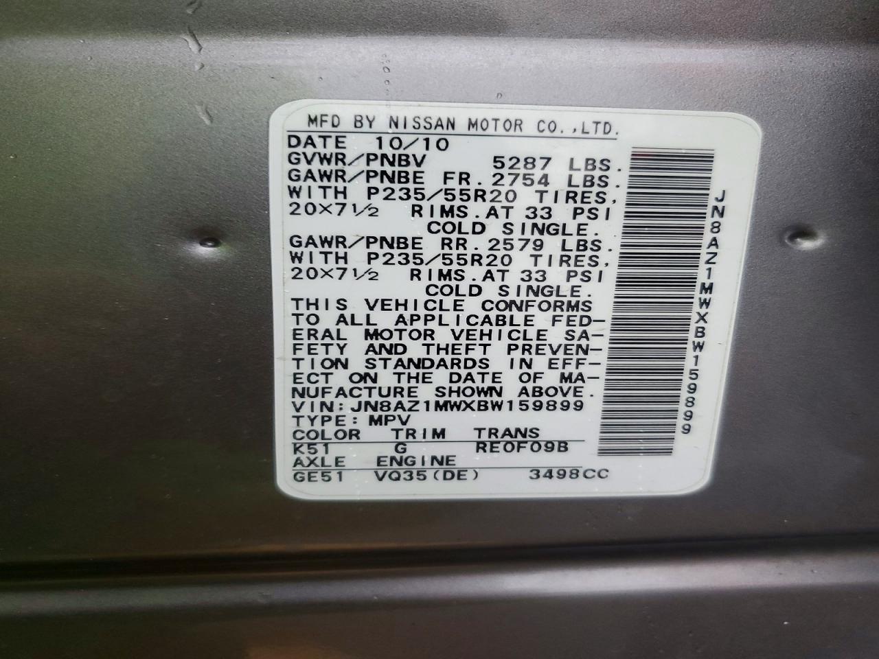 2011 NISSAN MURANO