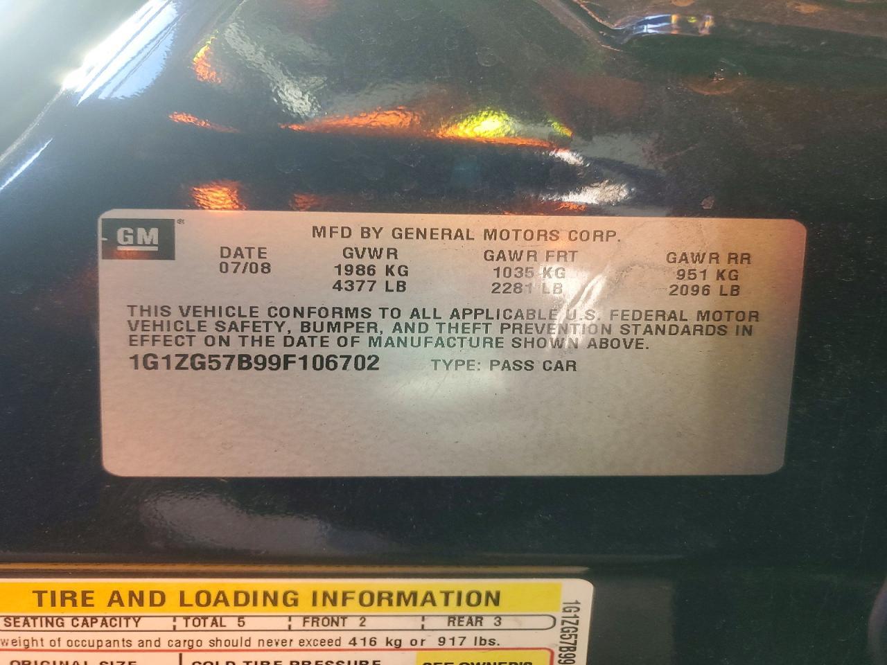 2009 CHEVROLET MALIBU