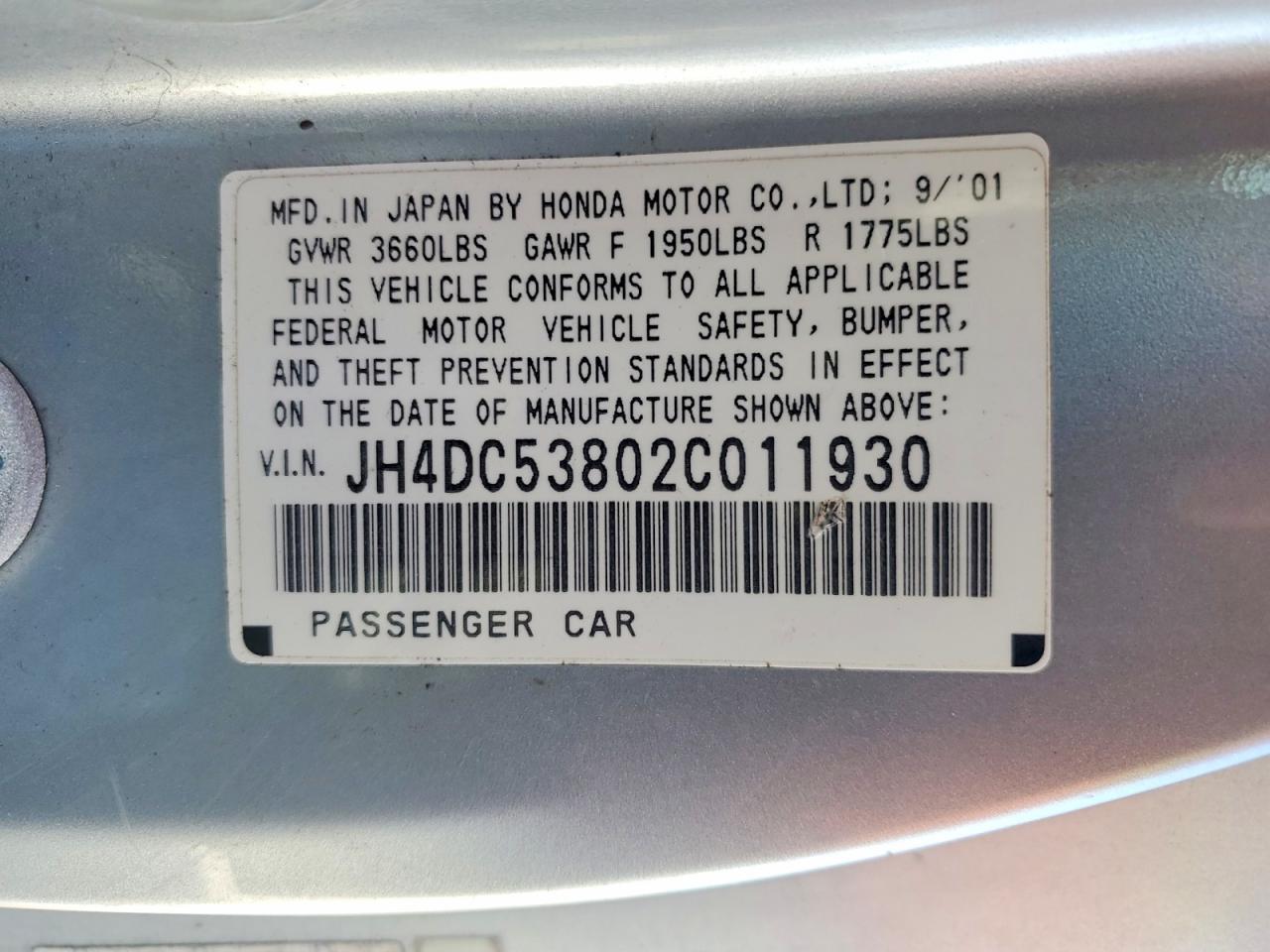 2002 ACURA RSX