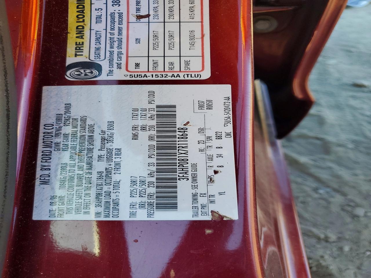 2007 FORD FUSION