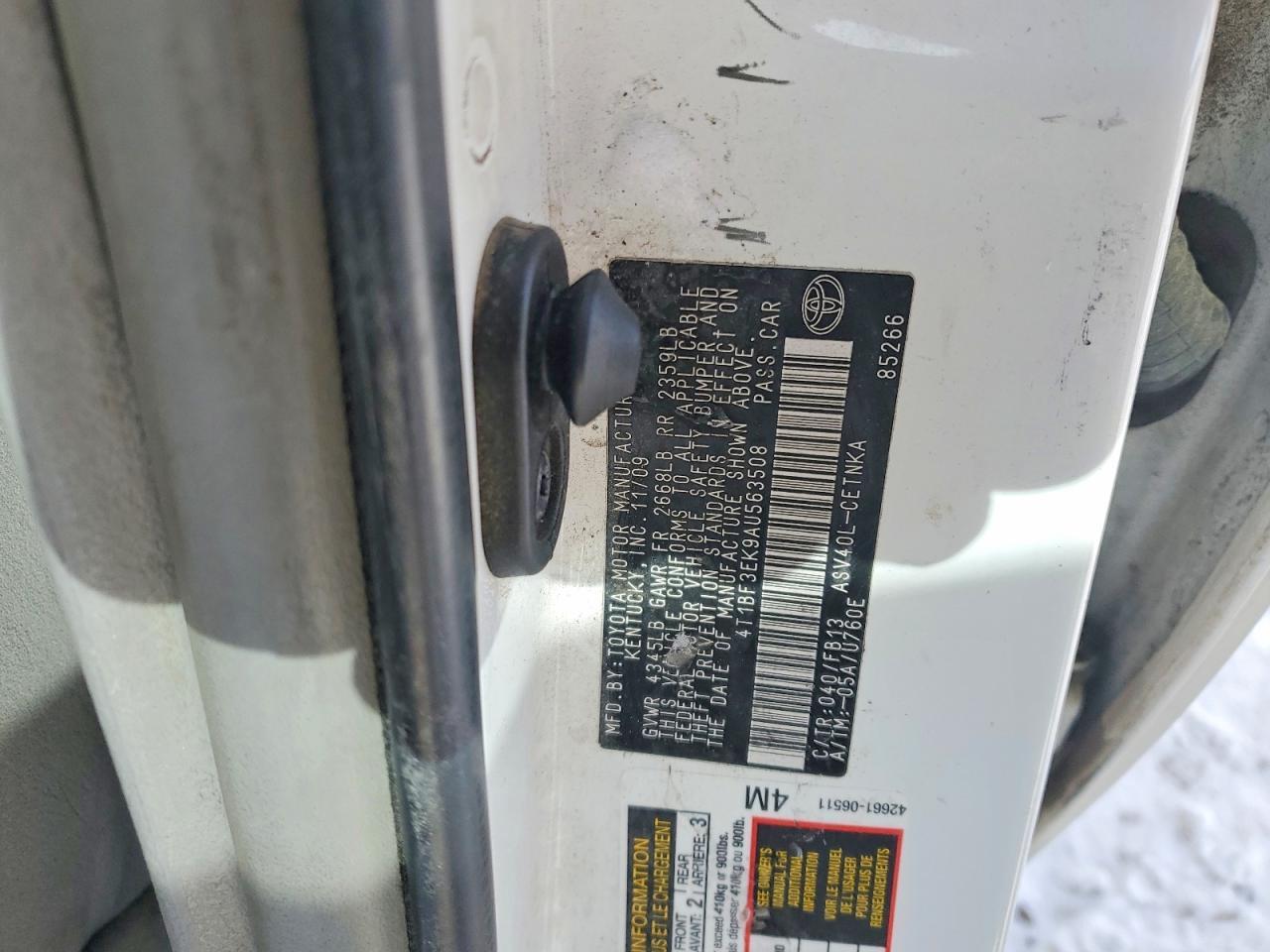2010 TOYOTA CAMRY