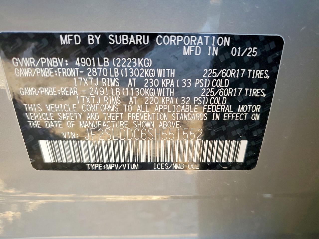 2025 SUBARU FORESTER