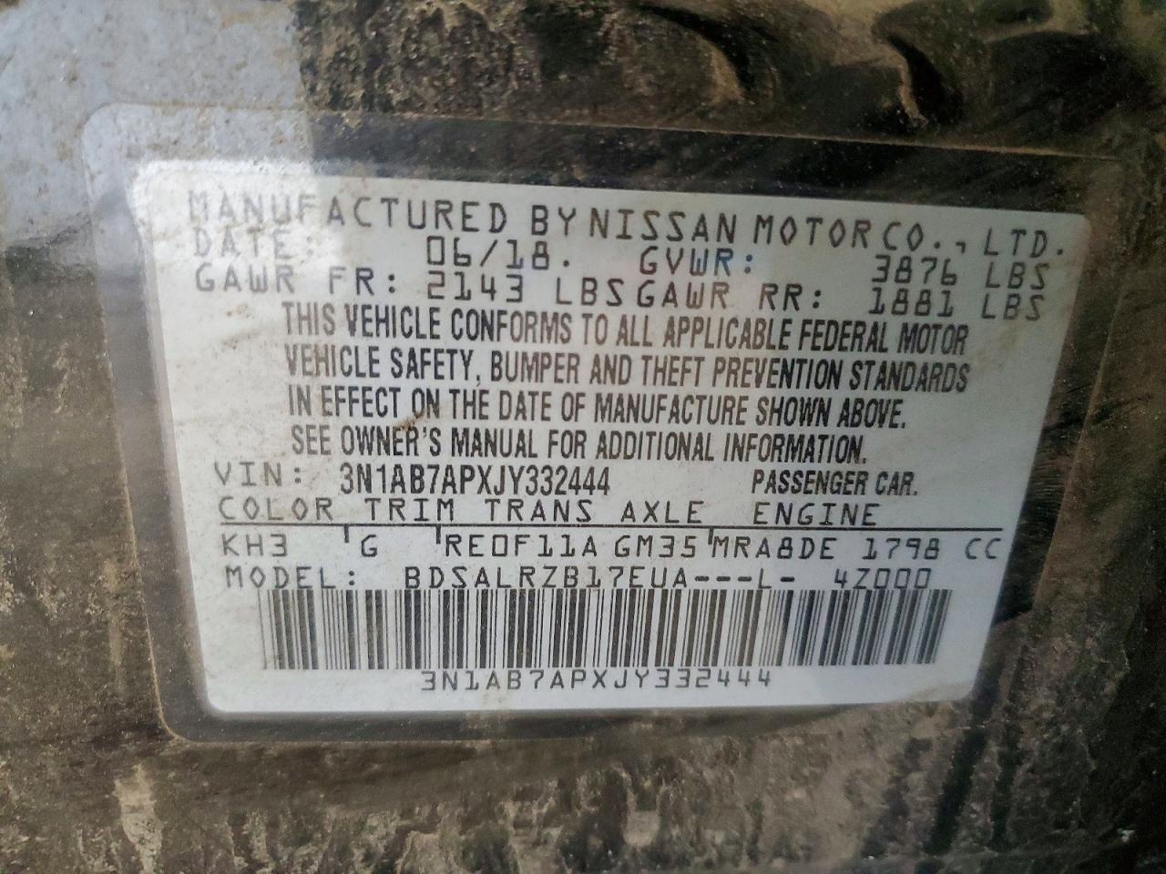 2018 NISSAN SENTRA