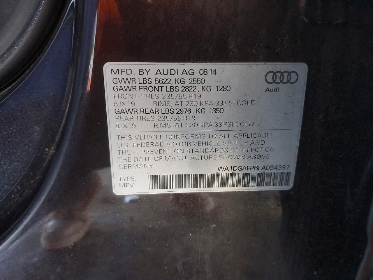 2015 AUDI Q5
